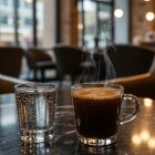 Por que servem água com gás junto com café? Saiba como degustar corretamente