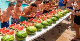 Homem morre durante competi&ccedil;&atilde;o de comer melancia em famoso resort de SP