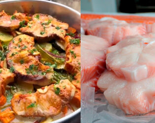 Ca&ccedil;&atilde;o ao forno com leite de coco &eacute; f&aacute;cil, saboroso e perfeito para a Semana Santa.