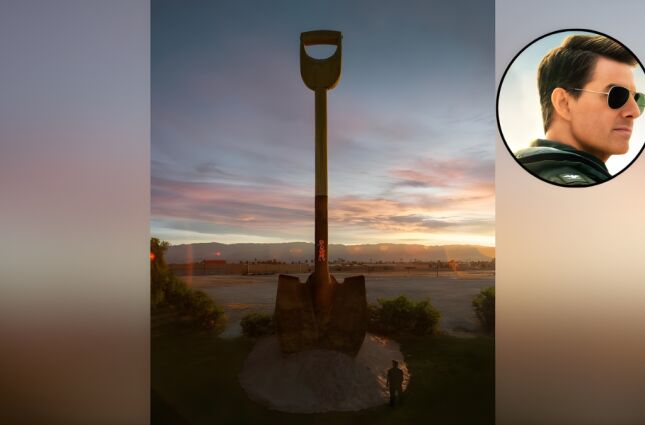 P&aacute; gigante no deserto? Tom Cruise divulga a&ccedil;&atilde;o inusitada de seu novo filme com vencedor do Oscar