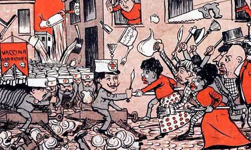 Charge da revista O Malho, de 29/10/1904 (Acervo Fiocruz)