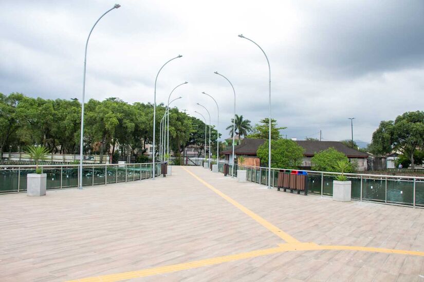 Píer do Jardim Casqueiro, em Cubatão (Divulgação/PMC)