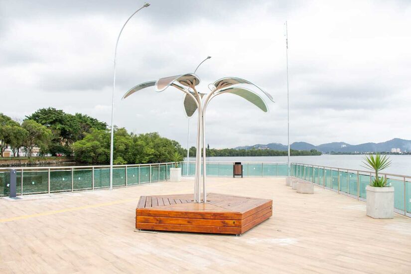 Píer do Jardim Casqueiro, em Cubatão (Divulgação/PMC)