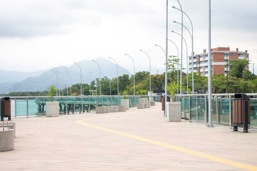 Píer do Jardim Casqueiro, em Cubatão (Divulgação/PMC)