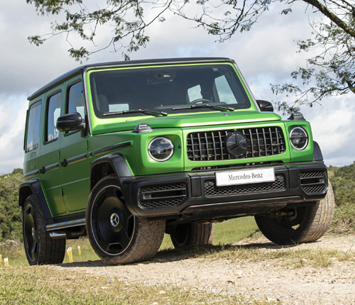 O G 63 se garante em qualquer terreno difícil graças ao poderoso motor V8 biturbo e a uma série de tecnologias próprias  - Fotos: Divulgação