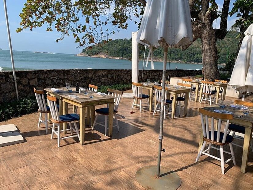 Restaurante Mar Casado, em sétimo, tem uma das vistas mais bonitas de Guarujá (Foto: Divulgação/TripAdvisor)