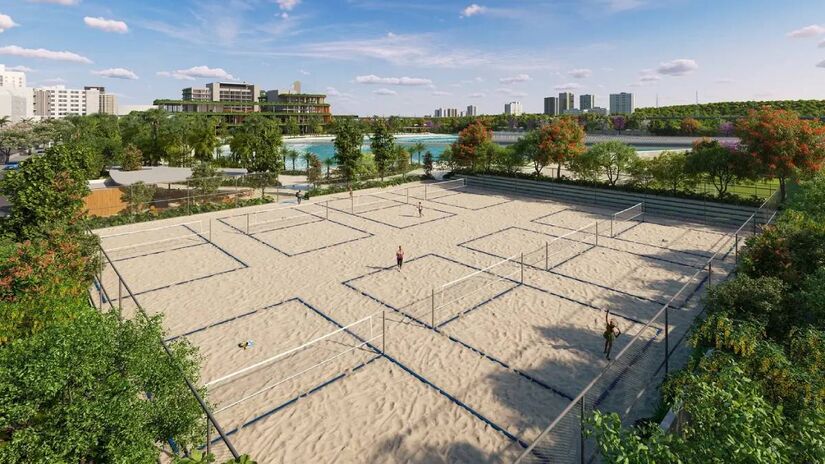 O club terá também quadras para beach tennis, tênis indoor e outdoor, futebol society e um ginásio poliesportivo / Divulgação