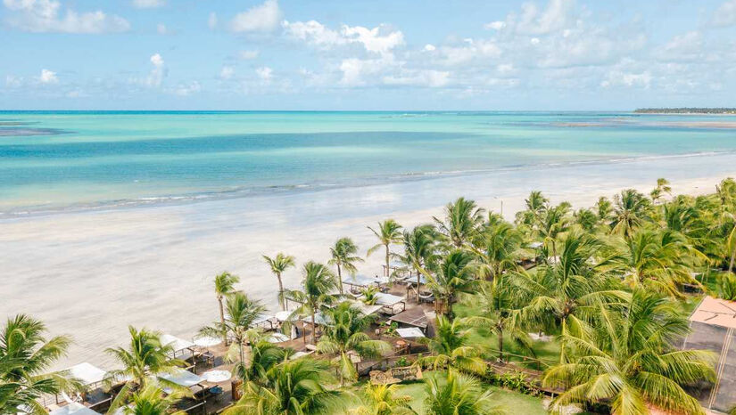 Essa praia é conhecida por suas águas incrivelmente calmas e cristalinas / Divulgação/Hibiscus Beach Club