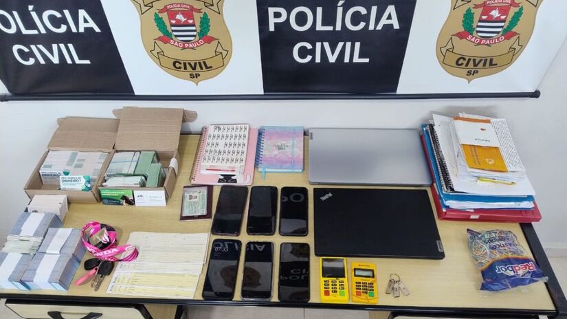 Operação apreendeu também celulares e equipamentos eletrônicos. Crédito: Polícia Civil