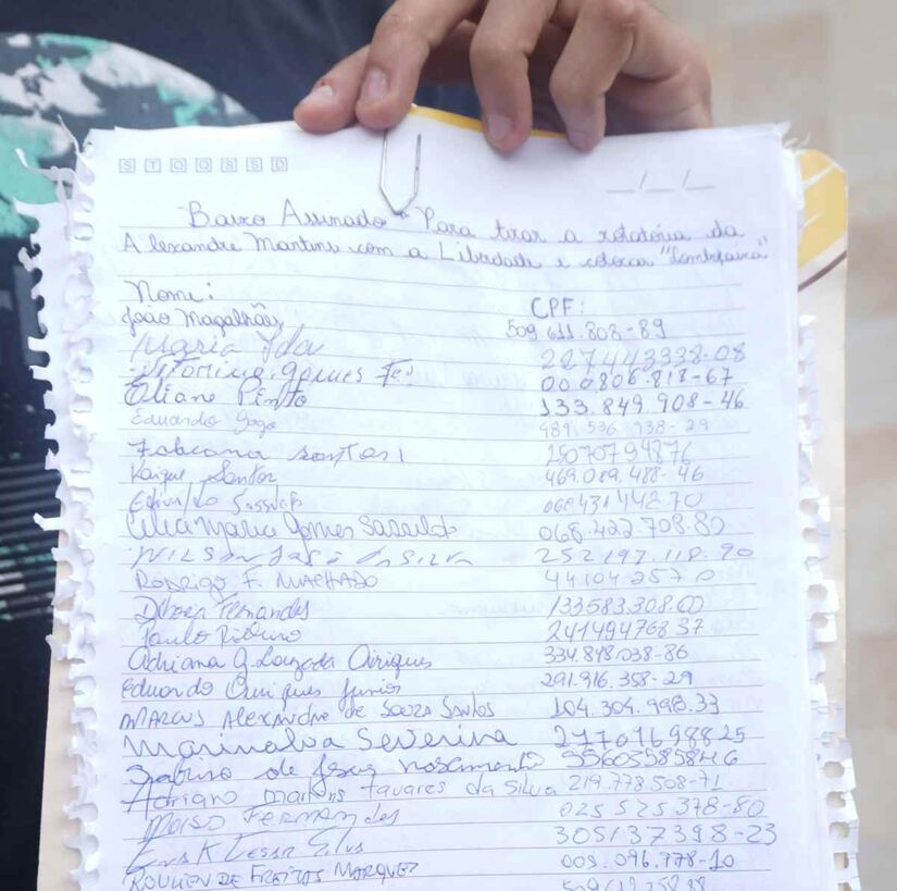 Ainda em busca de resolver a questão, João explica que um abaixo-assinado já foi elaborado e tem cerca de 300 assinaturas/Renan Lousada
