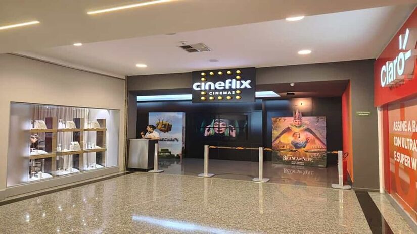 O Cineflix do Miramar Shopping conta com quatro salas (Gabriel Fernandes/DL)
