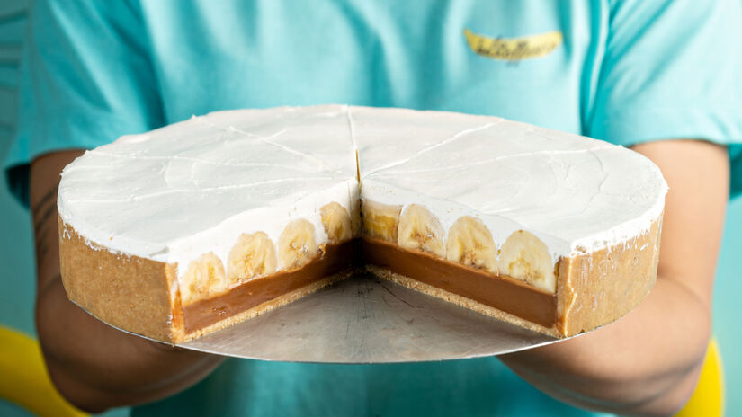 Banoffee, considerada uma das tortas mais pedidas do cardápio / Divulgação/La Banoffeeria