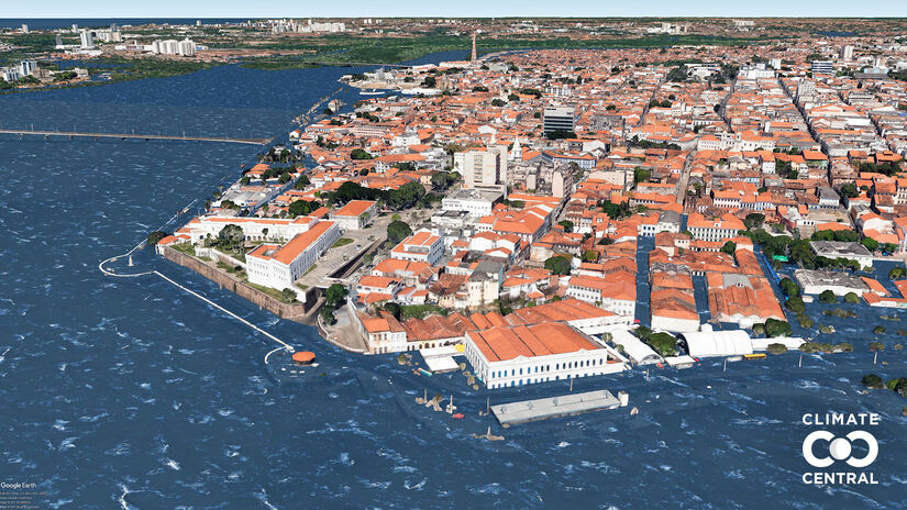 Centro Histórico de São Luís (MA): Créditos: Climate Central