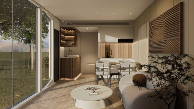 A casa cápsula se destaca como uma solução prática para quem valoriza inovação, mobilidade e economia de tempo / Divulgação/Höli Haus
