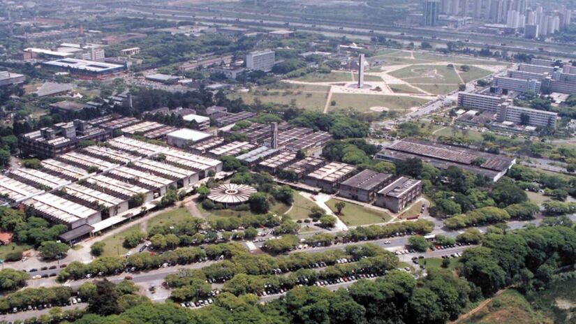Vista aérea da cidade universitária da Universidade de São Paulo / Hector.carvalho / Wikimedia Commons