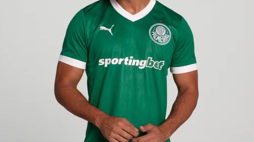 Camisa do Palmeiras 2025 de custa R$ 379,99 no site da Netshoes/ Divulgação
