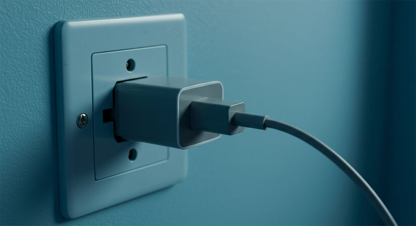 Mesmo sem carregar nenhum aparelho, o carregador inserido na tomada continua a consumir energia / Fotos: ImageFX