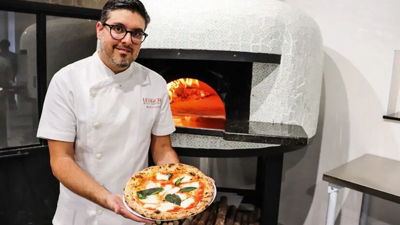 André Guidon, chef da Leggera, foi colocado como um dos melhores pizzaiolos do mundo pelo The Best Pizza Awards/ Mirna Riga/Divulgação
