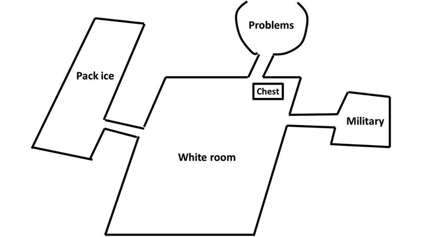Para explicar como TL organiza suas memórias, os pesquisadores criaram este esquema: uma sala branca, metáfora usada por ela para representar o espaço mental onde guarda lembranças/ Reprodução Taylor&Francis; Online