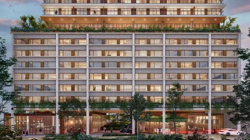 Perspectiva do empreendimento da Vitacon, em Higienópolis, que terá unidades de 30 a 80 m² com serviços sob demanda/ Divulgação