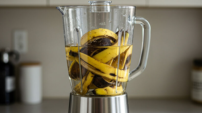 Coloque uma casca de banana no liquidificador / Fotos: ImageFX