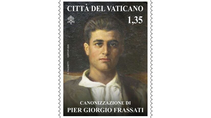 Selo comemorativo de Pier Giorgio Frassati para sua canonização - Reprodução/Vatican News