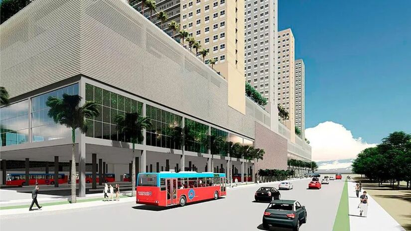 Um terminal rodoviário com linhas municipais e intermunicipais - Divulgação/ReservaRaposa