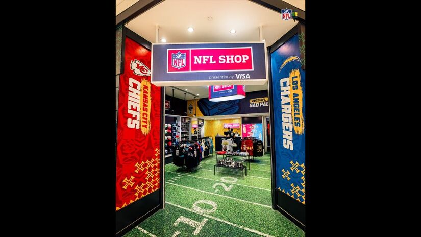 A NFL Shop no Shopping Morumbi já oferece produtos oficiais e colaborações exclusivas durante a semana do São Paulo Game 2025/ Foto de Divulgação