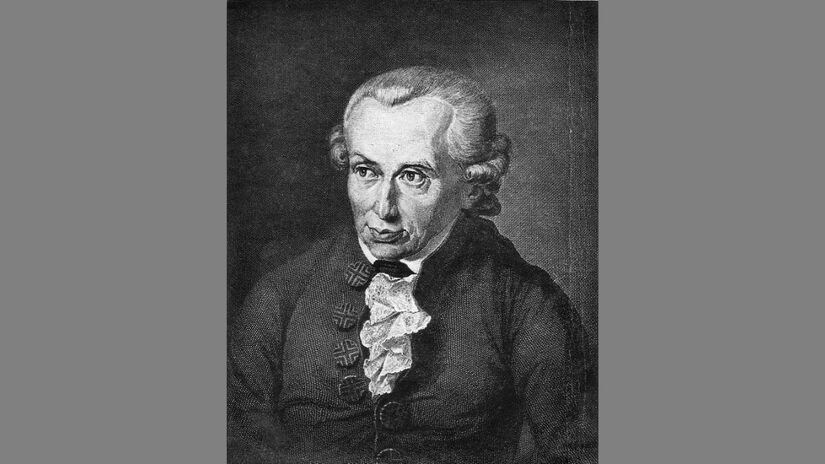 Retrato de Immanuel Kant, filósofo alemão que transformou o lema Sapere Aude em símbolo do Iluminismo/ Döbler/Domínio Público