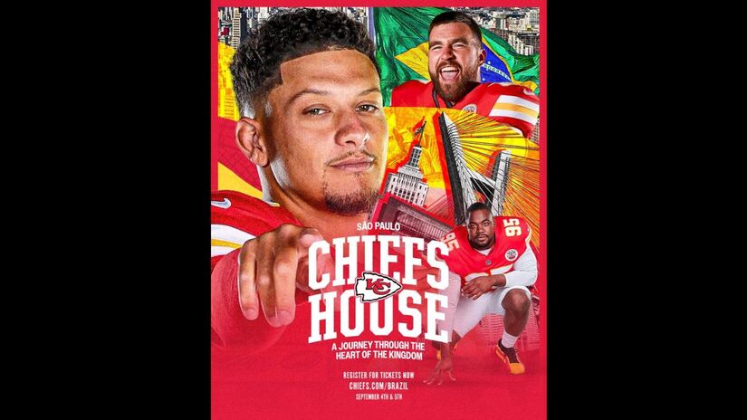 O Chiefs House, em São Paulo, promete reunir torcedores com churrasco, DJs, mascote e a presença de ex-jogadores da franquia/ Foto de Divulgação