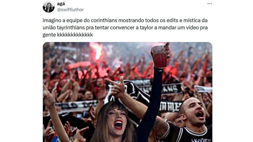 Fãs brincam nas redes sociais e imaginam a reação de Taylor Swift aos memes da União Tayrinthians/ Reprodução