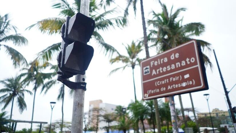 Mongaguá instala seu primeiro semáforo - Divulgação/Prefeitura de Mongaguá