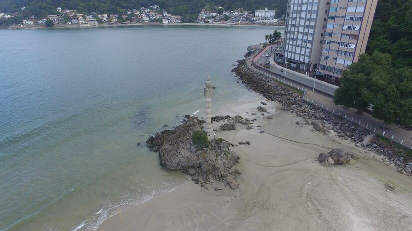 Estuário de São Vicente apresenta sinais preocupantes de poluição por drogas e fármacos (Renan Lousada/DL)