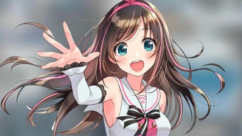 Kizuna AI  Apresentada como inteligência artificial, era na verdade uma atriz usando captura de movimento. Foi pioneira e abriu caminho para o mercado - Reprodução/Youtube