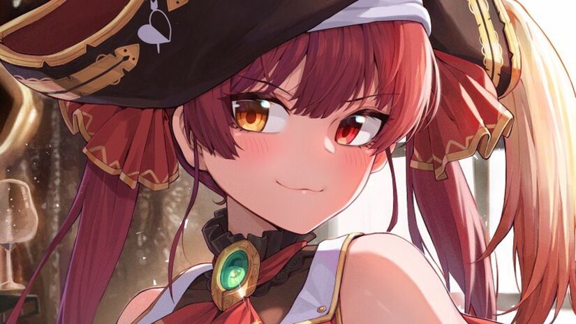 Houshou Marine  YouTuber virtual japonesa associada à Hololive, popular por abordar uma grande variedade de temas em suas transmissões - Reprodução/Youtuber
