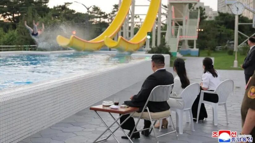 A estrtura inclui um parque aquático / KCNA