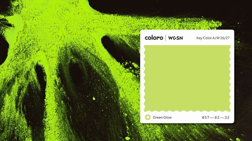 Green Glow, esse tom é vibrante, altamente emotivo e responsivo, situado entre o amarelo e o verde. Irradia e ilumina, lembrando luzes neon. Sua qualidade hipnótica alimenta o escapismo e está ligada à tendência de vida noturna e as raves/ Freepik/Coloro