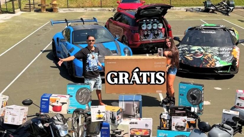 Parte da fama veio dos "sorteios" que Buzeiro fazia em seu perfil no instagram com itens como Carros, utensílios de cozinha e celulares/Instagram