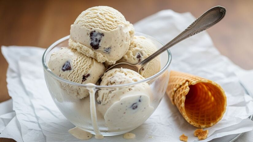 O texto apresenta uma sobremesa cremosa e gelada feita com apenas um ingrediente: banana congelada / Fotos: Imagens geradas por IA/ImageFX