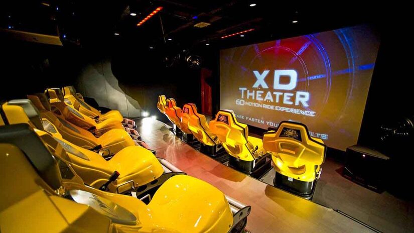 Cinema XD com cadeiras interativas e experiências imersivas que simulam movimento e sensação real/ PromoAção