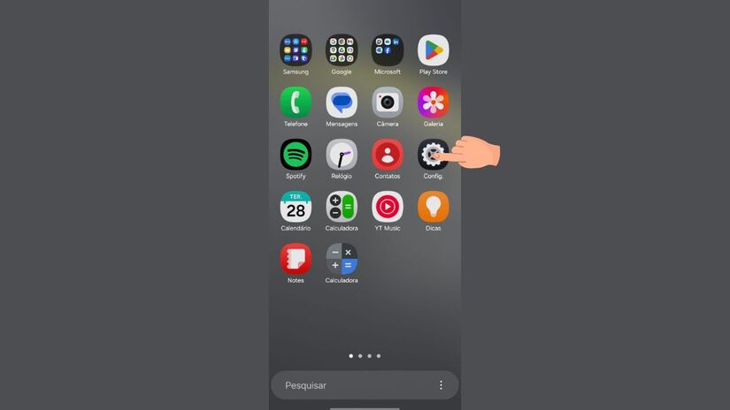 Configurações  Toque no ícone de Configurações (engrenagem)/ Diário do Litoral