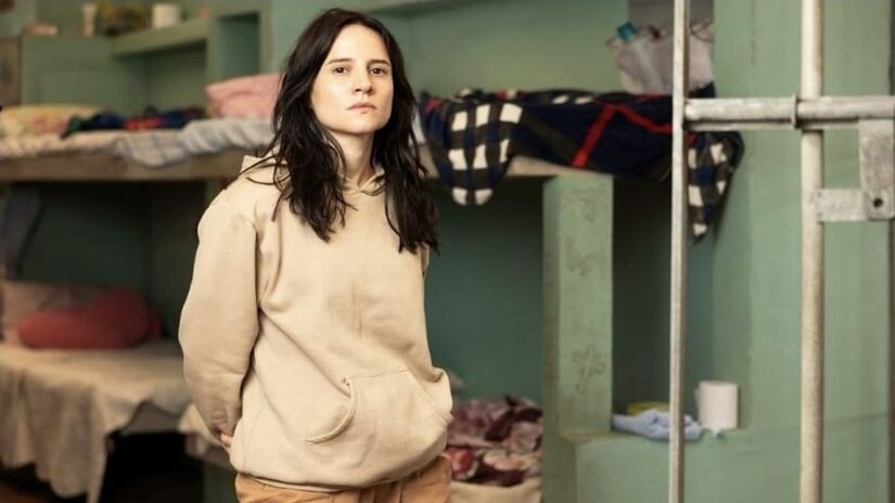 Bianca Comparato caracterizada como Anna Carolina Jatobá, condenada junto de Nardoni no caso Isabella/ Reprodução Instagram/@ulissescampbell