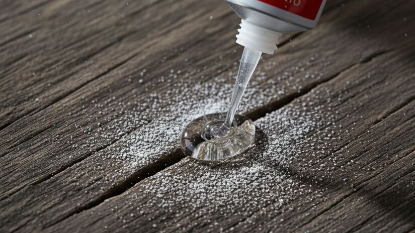 A combinação dos dois ingredientes endurece quase instantaneamente, selando fendas e aumentando a durabilidade/ Gerada por IA/Gemini