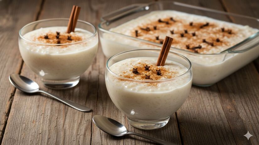 Arroz doce com cravo e canela, sobremesa que combina aroma e conforto/ Gerado por IA/Gemini
