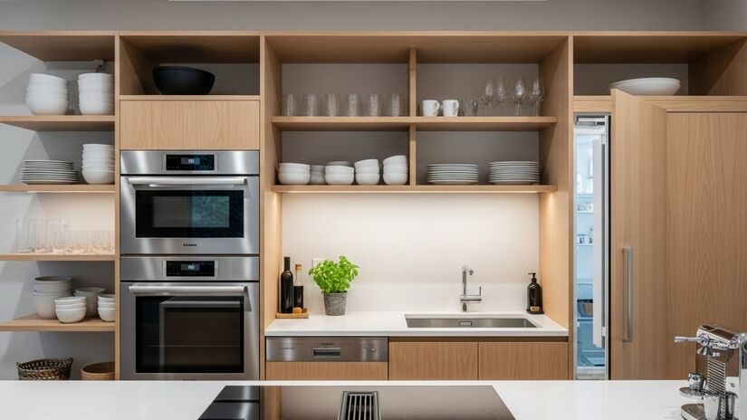 A principal tendência é deixar o espaço visualmente limpo e harmônico, evitando o acúmulo de objetos nas bancadas e valorizando a estética do ambiente / Fotos: Imagens geradas por IA/ImageFX