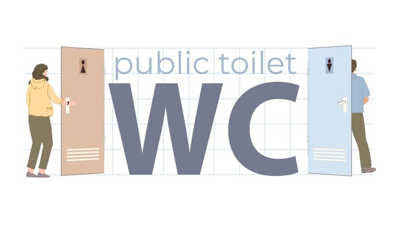 No Japão, o "WC" aparece ao lado de pictogramas modernos e até com avisos sobre tecnologia das privadas, conhecidas por funções eletrônicas avançadas/ macrovector_official/Freepik