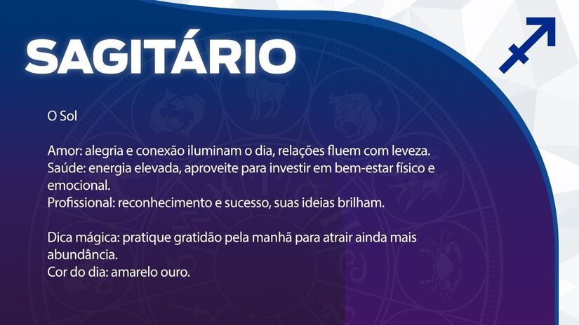 Previsão para Sagitário / Arte/DL
