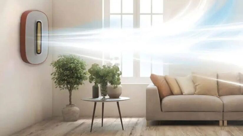 A startup francesa Caeli Energi desenvolveu um novo aparelho de climatização que promete substituir os ar-condicionados tradicionais com uma solução mais sustentável e econômica / Divulgação/Caeli Energie