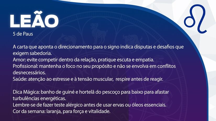 Previsão para Leão / Arte/DL
