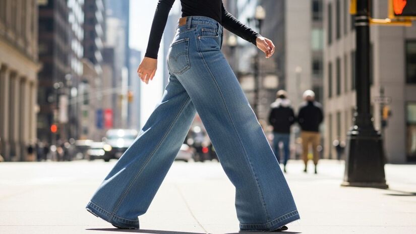 Esse tipo de jeans se tornou uma peça-chave no guarda-roupa contemporâneo, sendo adotado por pessoas de diferentes idades e estilos, e consolidando-se como tendência urbana e casual (imagens ilustrativas) / Fotos: Imagens geradas por IA/ImageFX